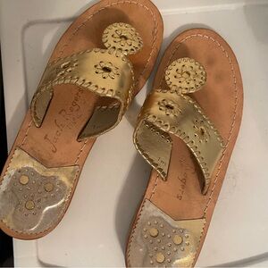 Jack Rogers Gold Sandals